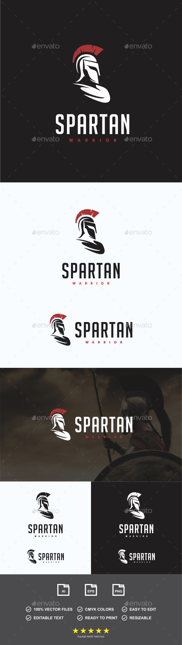 Spartan Warrior Logo by redwolf85 | GraphicRiver